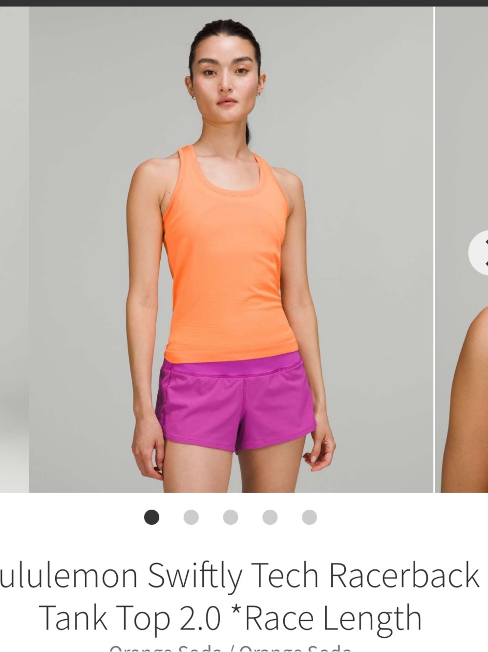 lululemon athletica Swiftly Tech Racerback Tank in Bright Orange